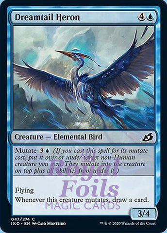 **4x FOIL Dreamtail Heron** IKO MTG Ikoria Common MINT blue