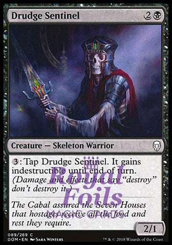 Drudge Sentinel 4x FOIL DOM MTG Dominaria Common MINT black