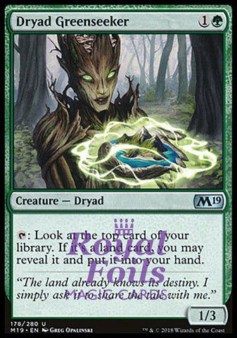 **2x FOIL Dryad Greenseeker** M19 MTG Core Set 2019 Uncommon MINT green