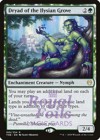 **1x FOIL Dryad of the Ilysian Grove** THB MTG Theros Beyond Death Rare MINT green