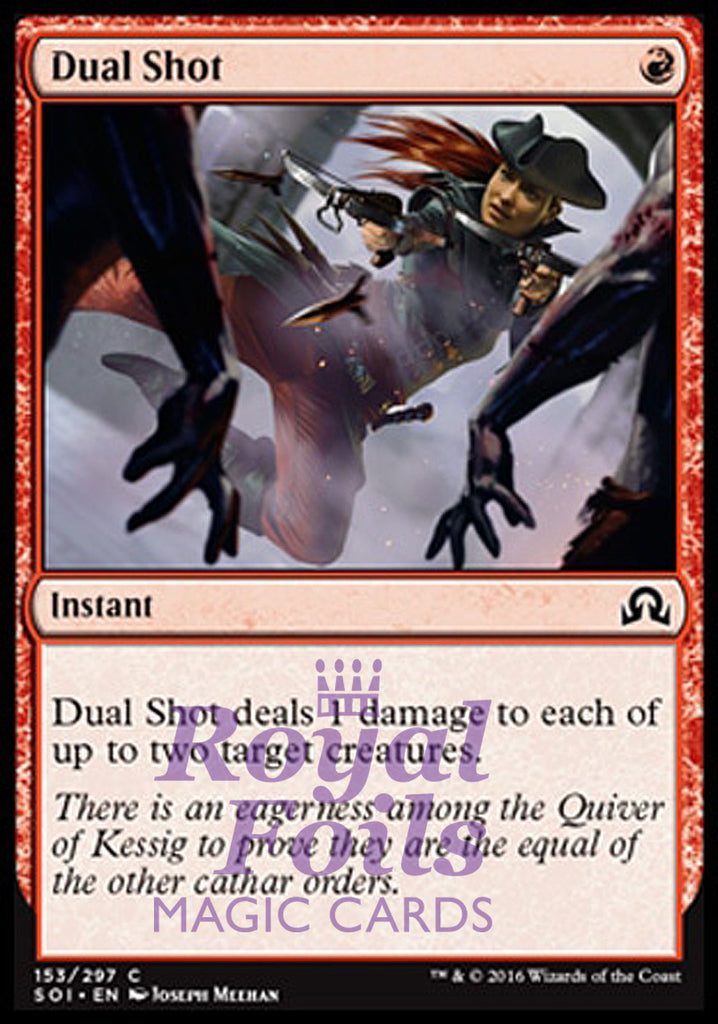 Dual Shot 4x FOIL SOI MTG Shadows Over Innistrad Common MINT red