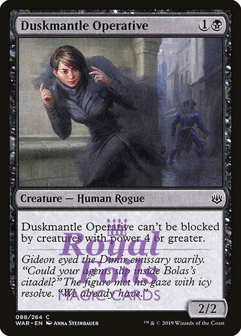 Duskmantle Operative 3x FOIL WAR MTG War of the Spark Common MINT black