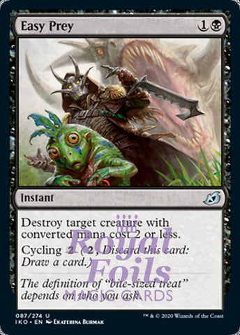 Easy Prey 4x FOIL IKO MTG Ikoria Uncommon MINT black