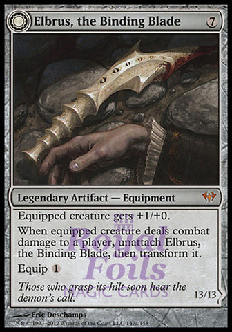 **1x FOIL Elbrus the Binding Blade // Withengar Unbound** DKA MTG Dark Ascension Mythic NM+ artifact