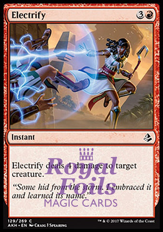 Electrify 4x FOIL AKH MTG Amonkhet Common MINT red