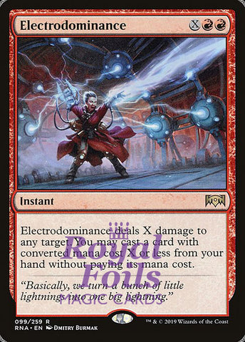 **1x FOIL Electrodominance** RNA MTG Ravnica Allegiance Rare MINT red