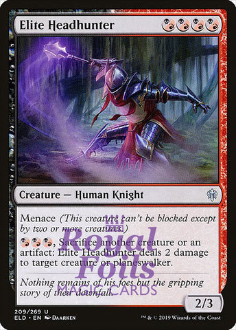 Elite Headhunter 4x FOIL ELD MTG Throne of Eldraine Uncommon MINT black red