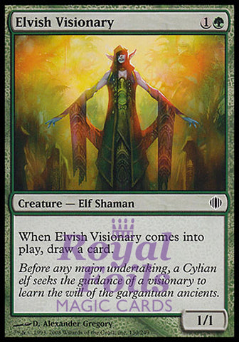 **1x FOIL Elvish Visionary** ALA MTG Shards of Alara Common MINT green