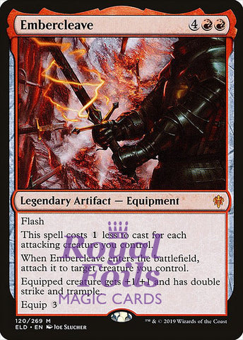 **1x FOIL Embercleave** ELD MTG Throne of Eldraine Mythic MINT red artifact