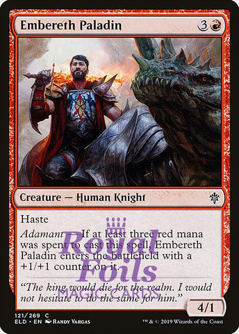 Embereth Paladin 3x FOIL ELD MTG Throne of Eldraine Common MINT red