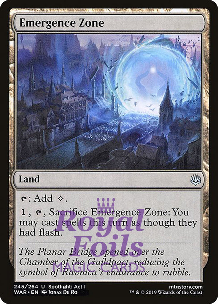 **1x FOIL Emergence Zone** WAR MTG War of the Spark Uncommon MINT land