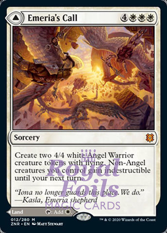 **1x FOIL Emeria's Call // Shattered Skyclave** ZNR MTG Zendikar Rising Mythic MINT white