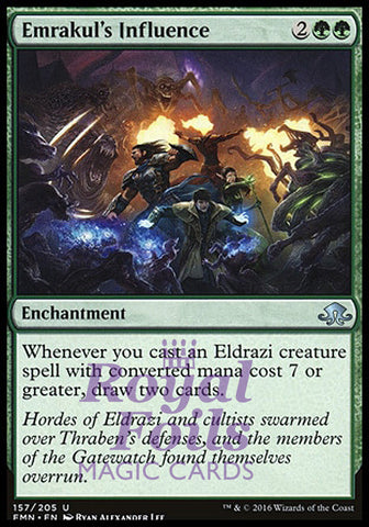 **4x FOIL Emrakul's Influence** EMN MTG Eldritch Moon Uncommon MINT green