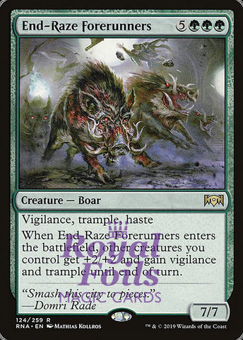 **1x FOIL End-Raze Forerunners** RNA MTG Ravnica Allegiance Rare MINT green