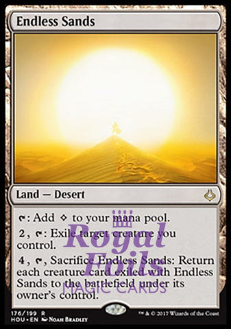 **1x FOIL Endless Sands** HOU MTG Hour of Devastation Rare MINT land