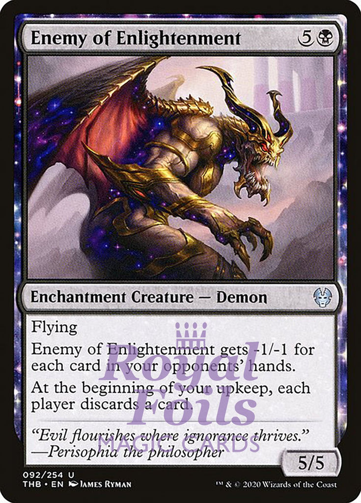 Enemy of Enlightenment 4x FOIL THB MTG Theros Beyond Death Uncommon MINT black