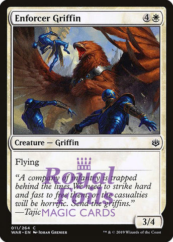 Enforcer Griffin 3x FOIL WAR MTG War of the Spark Common MINT white