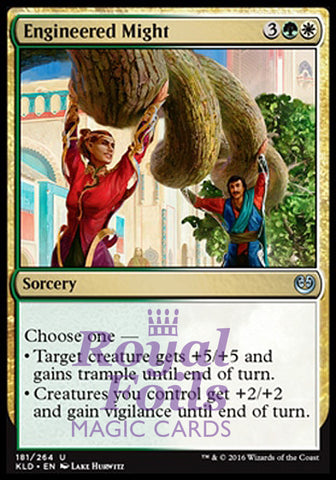 Engineered Might 4x FOIL KLD MTG Kaladesh Uncommon MINT green white