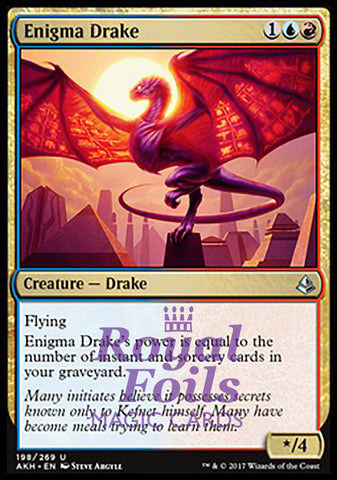 **2x FOIL Enigma Drake** AKH MTG Amonkhet Uncommon MINT blue red