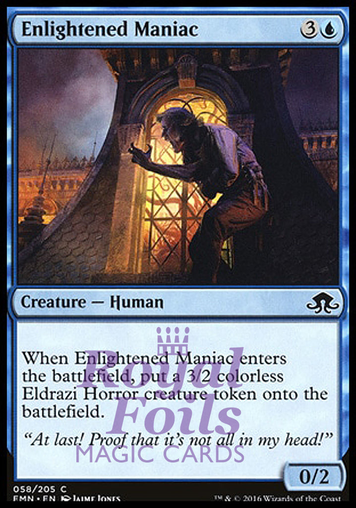 **4x FOIL Enlightened Maniac** EMN MTG Eldritch Moon Common MINT blue