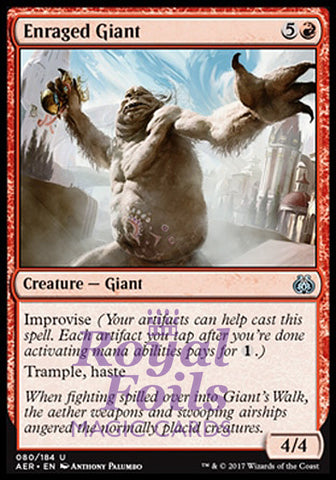 Enraged Giant 4x FOIL AER MTG Aether Revolt Uncommon MINT red