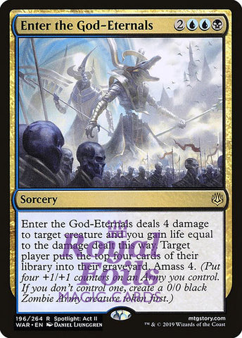 Enter the God-Eternals 1x FOIL WAR MTG War of the Spark Rare MINT blue black