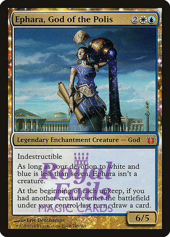 **1x FOIL Ephara, God of the Polis** BNG MTG Born of the Gods Mythic MINT white blue