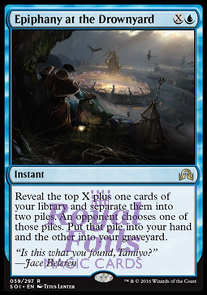 **1x FOIL Epiphany at the Drownyard** SOI MTG Shadows Over Innistrad Rare MINT blue