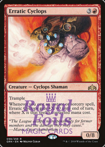 Erratic Cyclops 2x FOIL GRN MTG Guilds of Ravnica Rare MINT red
