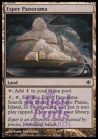 **1x FOIL Esper Panorama** ALA MTG Shards of Alara Common MINT white blue black land