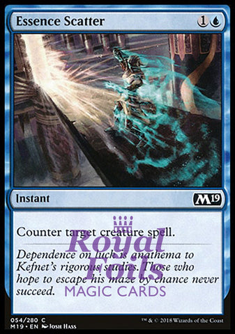 Essence Scatter 4x FOIL M19 MTG Core Set 2019 Common MINT blue