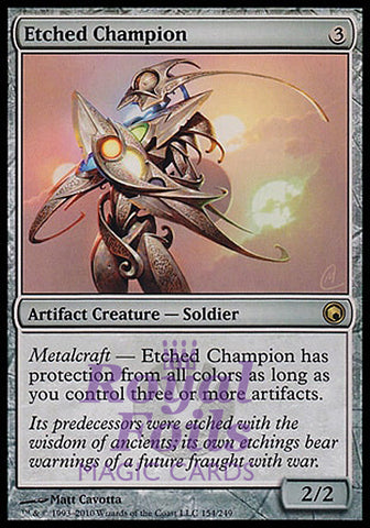 Etched Champion 1x FOIL SOM MTG Scars of Mirrodin Rare MINT artifact