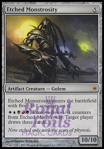 **1x FOIL Etched Monstrosity** NPH MTG New Phyrexia Mythic MINT artifact