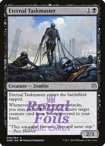 Eternal Taskmaster 3x FOIL WAR MTG War of the Spark Uncommon MINT black