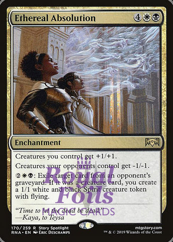 **1x FOIL Ethereal Absolution** RNA MTG Ravnica Allegiance Rare MINT white black