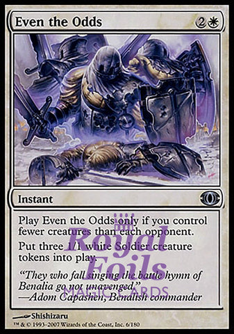 Even the Odds 2x FOIL FUT MTG Future Sight Uncommon NM+ white