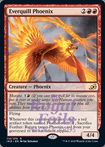 **2x FOIL Everquill Phoenix** IKO MTG Ikoria Rare MINT red