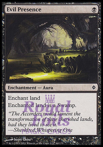 Evil Presence 4x FOIL NPH MTG New Phyrexia Common MINT black
