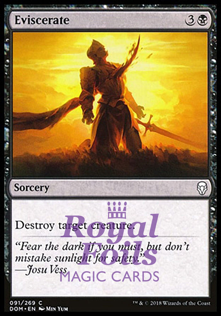 Eviscerate 4x FOIL DOM MTG Dominaria Common MINT black