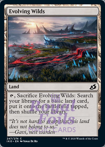 Evolving Wilds 4x FOIL IKO MTG Ikoria Common MINT land