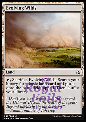 Evolving Wilds 4x FOIL AKH MTG Amonkhet Common MINT land