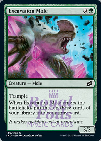 **4x FOIL Excavation Mole** IKO MTG Ikoria Common MINT green