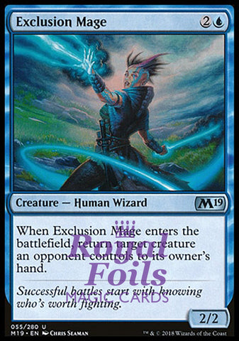Exclusion Mage 2x FOIL M19 MTG Core Set 2019 Uncommon MINT blue