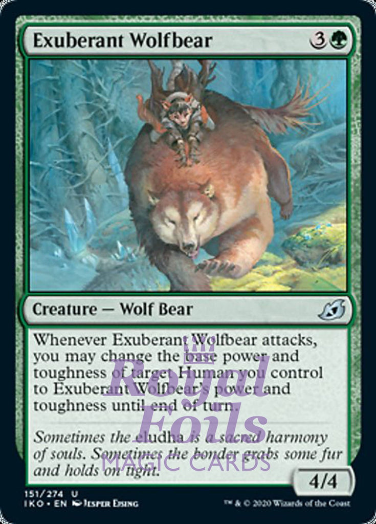 Exuberant Wolfbear 4x FOIL IKO MTG Ikoria Uncommon MINT green