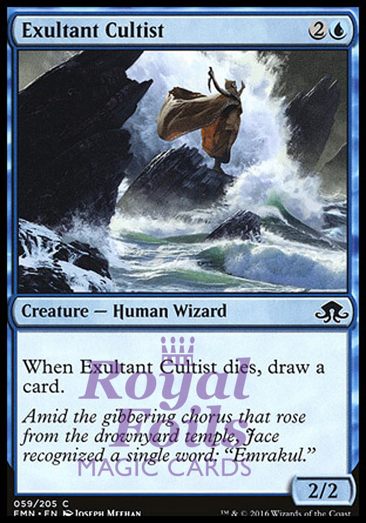 Exultant Cultist 4x FOIL EMN MTG Eldritch Moon CommonMINT blue