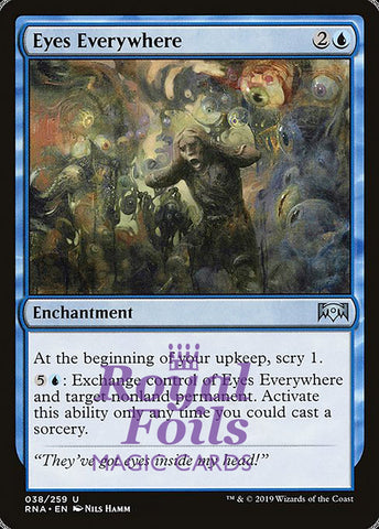 Eyes Everywhere 2x FOIL RNA MTG Ravnica Allegiance Uncommon MINT blue