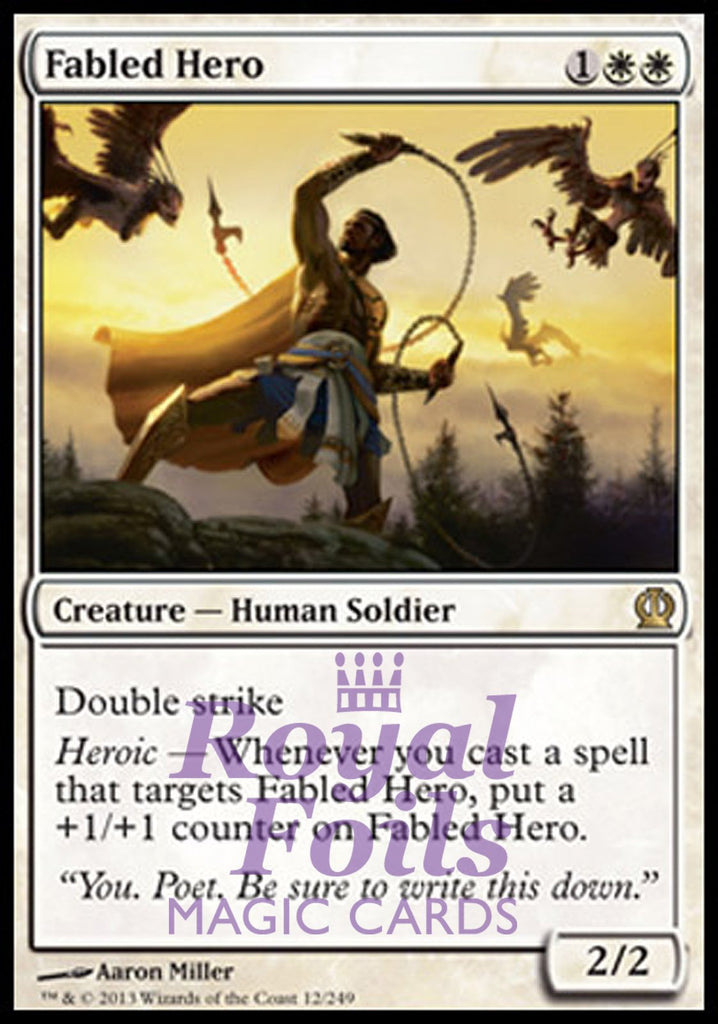 **1x FOIL Fabled Hero** THS MTG Theros Rare MINT white