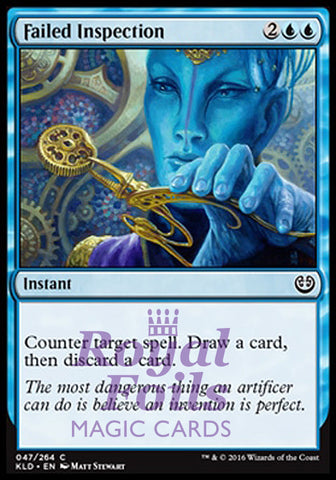 Failed Inspection 4x FOIL KLD MTG Kaladesh Common MINT blue