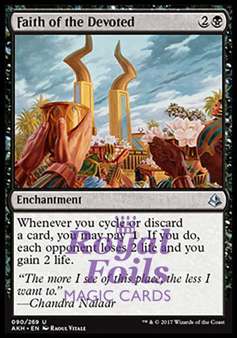 Faith of the Devoted 1x FOIL AKH MTG Amonkhet Uncommon MINT black