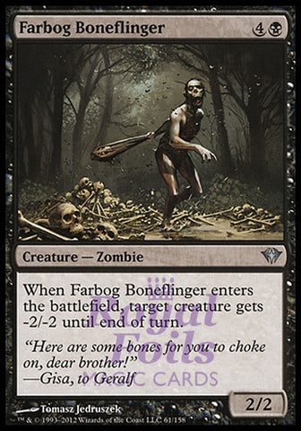 **4x FOIL Farbog Boneflinger** DKA MTG Dark Ascension Uncommon 3 MT 1 NM black